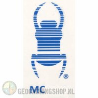 Travel bug - Sticker - 20 cm - Blauw, decal