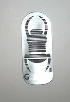 Travel bug - Sticker -   8,5 cm - zilver-zwart