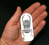 Travel bug - Sticker -   8,5 cm - zilver-zwart