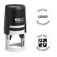 Log stempel - Printer - 40 mm rond - Eigen tekst/logo
