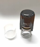 Log stempel Datum - 24 mm rond - Eigen tekst/logo