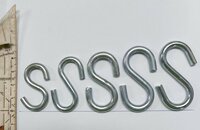 S-haken, 50mm, 5pcs