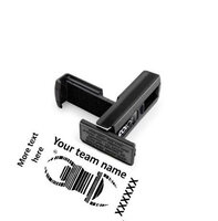 Travel bug stempel - Pocket 16 x 45 - eigen teamnaam