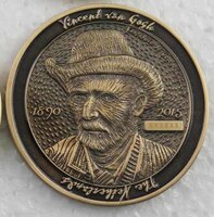 Dutch Geocoin 2015 - Antiek goud - RE - Vincent van Gogh