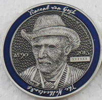 Dutch Geocoin 2015 - Antiek zilver - RE - Vincent van Gogh