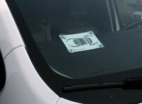 Plaatje travelbug (10 x 15 cm) - Zuignap of zelfklevend