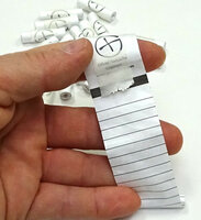 20 x Geocaching logrolls watervast papier 3x28cm