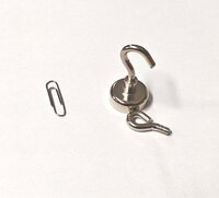 1st 20 mm Neodym Magneet met haak en oog