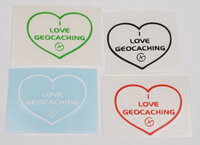 I Love Geocaching sticker 4 x 5 cm (decal)