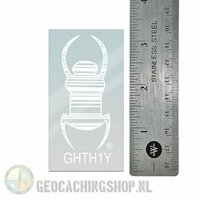 Travel bug - Sticker -   8,5 cm - wit, decall