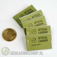 Logboek Groen Geocaching, 25x40mm, 200 logs
