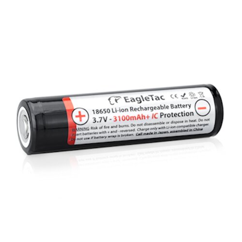 EagleTac 18650 accu - 3100mAh - button top