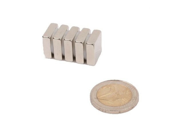 5 stuks 15 mm x 15 mm x 5 mm Neodym Magneten