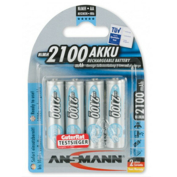 Ansmann AA 2100mAh 4 stuks in blister