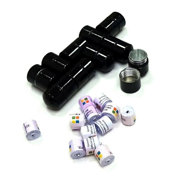 Set 10 x nano container zwart + 10x nano logrol