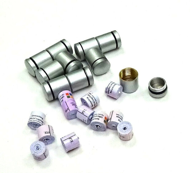 Set 10 x nano container zilver + 10x nano logrol