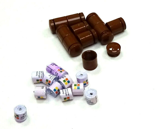 Set 10 x nano container bruin + 10x nano logrol