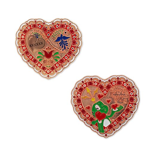 2024 Valentine&#039;s Day Geocoin - Rose