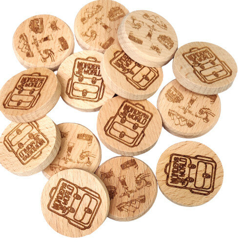 Wooden coin  - Wonders of the World