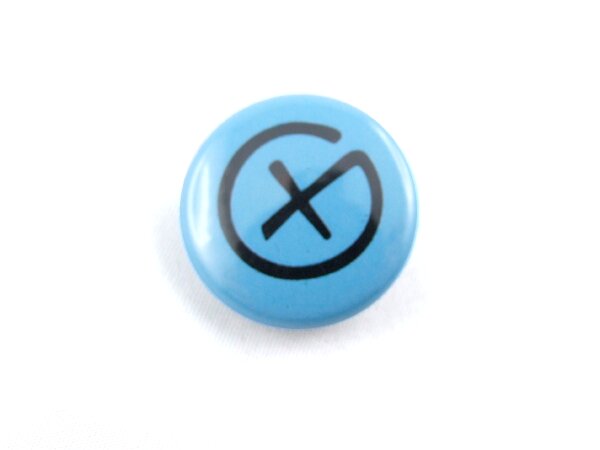 Geocaching Logo - Button, blauw (Nr. 12)