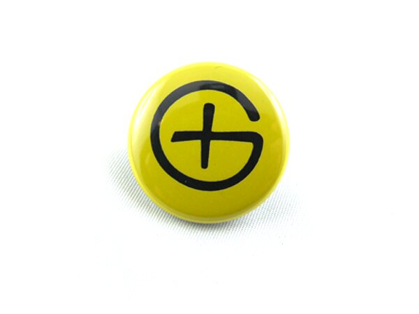 Geocaching Logo - Button, geel (Nr. 13)