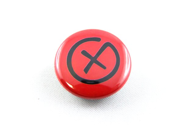 Geocaching Logo - Button, rood (Nr. 14)