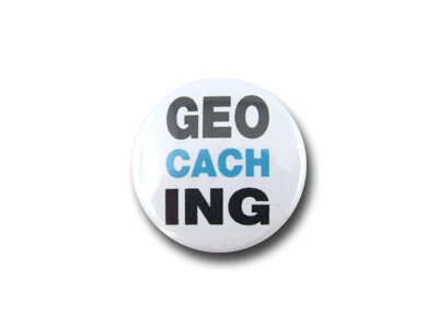 Geocaching - Button, blauw (Nr. 40)
