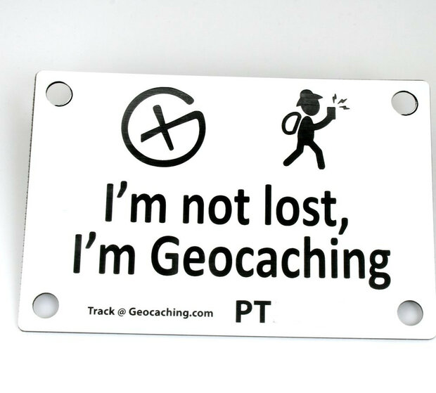 Zuignap plaatje I&#039;m not lost (10 x 15 cm)