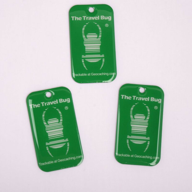 3 x QR Travel Bug&reg; Groen