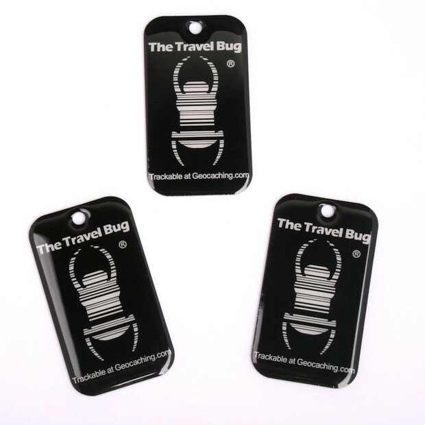 3 x QR Travel Bug&reg; zwart