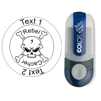 Log stempel - Rebel Cacher - 25 mm Rond