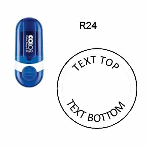 Log stempel - Pocket - 25 mm rond - Eigen tekst/logo