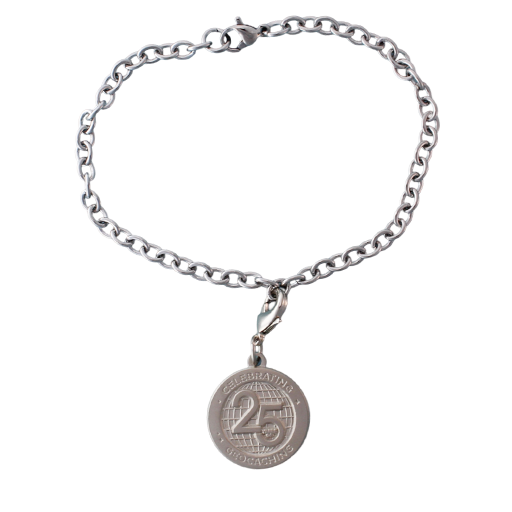 Nano Charm Bracelet with 25 Years of Geocaching charm