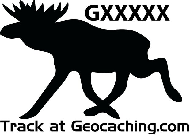 Eland - sticker trackable (uitgesneden) - 24 cm