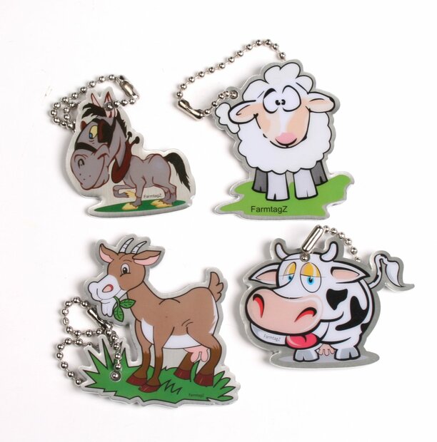 Farmtagz - set van 4 - In de wei