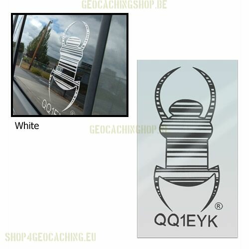 Travel bug - Sticker - 20 cm - Wit, decal