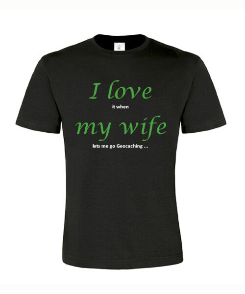 I love my wife, T-Shirt (zwart/groen)