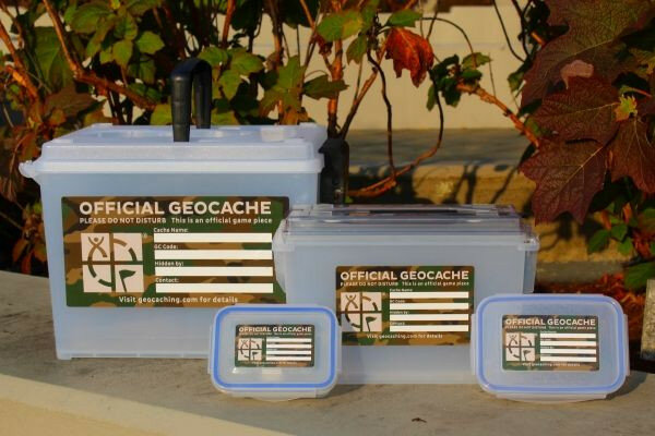 Groundspeak 1 x Cache Label Camo,  klein 4.5 x 8 cm