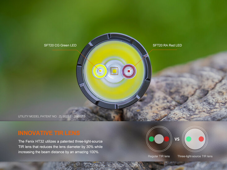 Fenix HT32, 640 m afstand en 2500 lumen jaagzaklamp