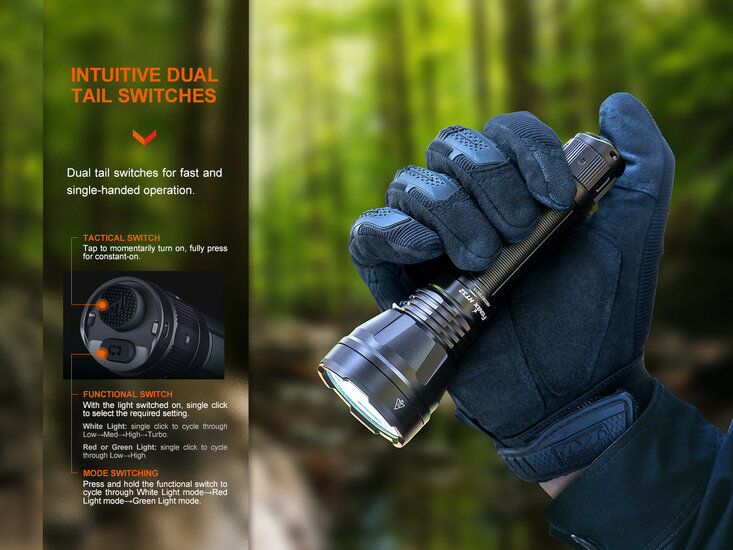 Fenix HT32, 640 m afstand en 2500 lumen jaagzaklamp