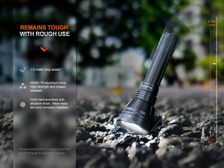 Fenix HT32, 640 m afstand en 2500 lumen jaagzaklamp