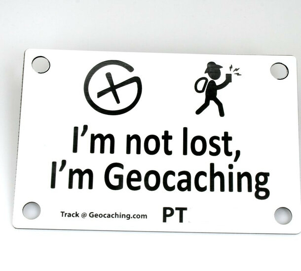 Zuignap plaatje I&#039;m not lost (10 x 15 cm)