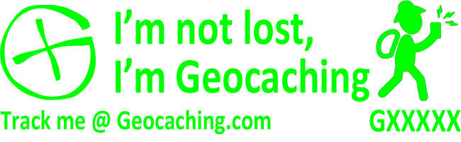 I&#039;m not lost, I&#039;m Geocaching trackable sticker