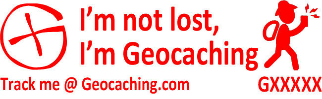 I&#039;m not lost, I&#039;m Geocaching trackable sticker