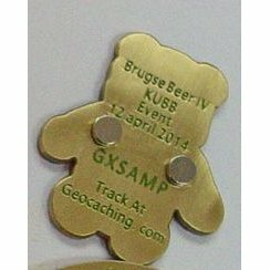 Brugse Beer IV KUBB Event Geocoin RE