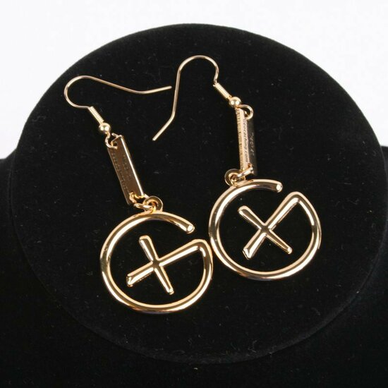 Geocaching - Oorbellen - hangend trackable - goud