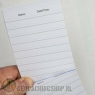 10 x Logboek Groen Geocaching, 115x80mm, 100 pag