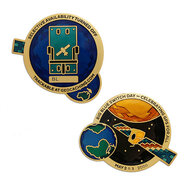 The Great Blue Switch Geocoin and Tag Set