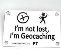 Zuignap plaatje I&#039;m not lost (10 x 15 cm)