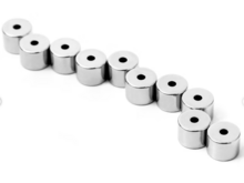 5 stuks 8 mm Rond x 6 mm hoog met 2 mm gat Neodym Magneten